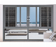 G&C Fuson Aluminium Alloy Sliding Window with 304# Stainless Steel Fly Net