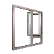 American Standard Double Glass Adjustable Aluminium Impact Crank Hinge Casement Window