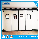 Industrial Manual or Automatic Aluminium Steel Sandwich Panel Thermal Insulated Big Size Sliding Bi Folding Door for Fire Station Center Subway Train Station