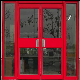 Commercial Aluminum Store Front Door Kfc Shop Door