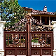 Modern Golden Gate Aluminum Courtyard Fence Gate for Residential or Villa