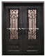 Luxury Exterior Main Entry Wrought Iron Design Security Steel Door