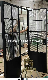 Interior Grid Wrought Iron Glass Door Security Steel Metal Gate manufacturer