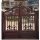  Modern Wrought Iron Exterior Security Main Aluminum Sliding Custom Villa Courtyard Door