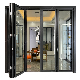  Modern Commercial Internal Fire Proof Folding Bi-Folding Glass Aluminum Exterior Accordion Door