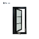 Aluminum Crank out Chain Winder Aluminium Casement Window with Removable Fly Screen Mosquito Net manufacturer
