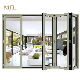 Modern Anti Mosquito Fold Door Exterior Accordion Small Glass Vertical Folding Aluminum Doors for Houses