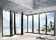Modern Design Bi Fold Door Exterior Aluminium Glass Slide Folding Door for Commercial Building manufacturer