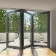 External Tempered Glass Front Folding Door Heavy Glass Folding Door Partition Door for Living Room Balcony