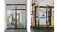 Modern Prefinished Decorative Black Clear Glass Interior Door