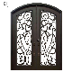  Wholesale Metal Security Entrance Front Glass Single Double Wrought Iron Main Gate Metal Grill Design Wrought Interior Exterior New Iron Single Steel Doors Door