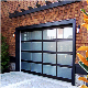  Black Aluminum Frame Automatic Glass Sectional Garage Doors for House