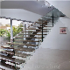  Used Glass Railing Building Oak Wooden Tread Straight Staircase