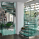 Modern Design Indoor Metal Stringer Curved Staircase for Sale manufacturer