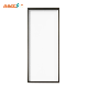 Black Metal Frame Glass Door Panel with Clear Glass Insert