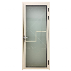 Beautiful Frosted Glass Interior Solid Wooden White Internal Door for Bathrooms