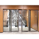 Exterior Conceal Stacking Sliding Double Tempered Aluminum Door Hidden Glass