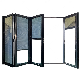 Big out Door Multi Bifold Aluminum Frame Exterior Sliding Patio Solarium Room Bi Fold Glass Doors manufacturer