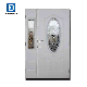  One and Half Exterior Steel Door with Decorative Tempered Glass