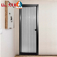  Bathroom Doors Apartments Interior Soundproof Custom Size Powder Coating Grey Color Aluminium Alloy Double Glass Casement Door