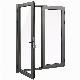 Double Panels Doors Soundproof Customized Size Aluminium Alloy Double Glass Casement Doors