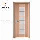  Waterproof and Soundproof Classical Durable Wooden Colored Aluminum Casement Interior Glass Doors Special for Bathroom/Kitchen/Toilet