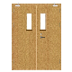 Entrance Timber Fire Rated Door Fireproof Interior Wooden Door with Vision Window manufacturer