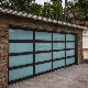  Residential Automatic Roller Door 9 FT X 8 FT 10X8 Spring Sectional Aluminum Alloy Metal Glazed Garage Door Exterior Gate