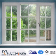  Modern Design Conch Profile UPVC/PVC Tempered Glass Casement Window with Grills