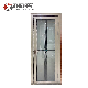 China Factory Price Interior Wet Room Bathroom Toilet Frosted Fiberglass Molded PVC Aluminum Hinges Casement Glass Swing Door