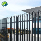 Decorative Black Coated Single Top Curved Spear Steel Fencing Designs Wrought Iron Fences for Houses