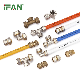 Ifanplus Factory Copper Thread Connector 16-20mm Tee Brass Pex Compression Fittings