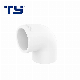 ASTM Sch40 Standard PVC Plastic Pipe Fitting 90deg Elbow for Water Supply manufacturer
