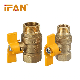 Ifan Free Sample Brass Gas Valve Aluminum Butterfly Handle Female Male Thread Brass Ball Valve