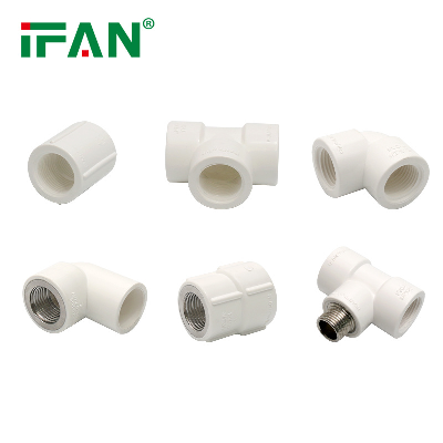 Ifan UPVC Fittings Thread Female Thread Socket Elbow Tee White 1/2" -2" PVC Pipe Fittings