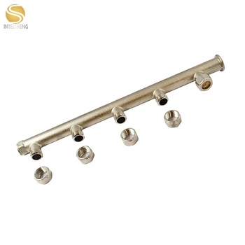 Customized 1/2" Brass Manifolds-Underfloor Heating System Chromed Plated or Nickel Plated