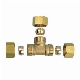 Brass Equal Tee with Brass Ring Comression Fitting Pex-Ai-Pex Piping