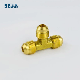  Natural Color Brass Flare Fittings Tees