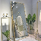  Nordic Style Light Luxury Rectangle Golden Frame Glass Mirror Home Furniture Bathroom Livingroom Bedroom Decorative Fitting