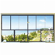  Thermal Break Double Glass Aluminium/Aluminum Metal Sliding Glass Window with Mosquito Net