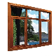  H76b Top Pivot Inward-Opening Aluminum-Wood Composite Upper Sash Casement Window Configuration with Top Pivot Sash