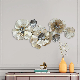  Elegant Design Flower Shape Wall Hanging Decorations Large Metal Flower Wall Art Decor for Home