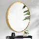 Golden Decorative Square Round Mirror Black Rectangular Shape Floor Standing Full Length Metal Bathroom Makeup Aluminium Framed Wall Hanging Mirrors