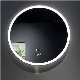 Round Square Acrylic Solid Surface Frame Hotel Bathroom LED Lighted Mirror