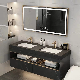 Italian Luxury Designer Furniture Hanging Vanity Bathroom Cabinet with LED Mirror