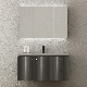 Best Selling Ceramic Basin Wall Mounted Bathroom Vanities Furniture Wooden Bathroom Cabinet in Black manufacturer