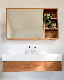  Ortonbath LED Mirror Cabinet Bathroom Vanity Mirror Large-Capacity Medicine Cabinet Wall-Mounted Storage Cabinet with Towel Rack