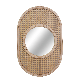 Hand-Woven Rattan Cane Wall Hanging Mirror