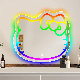  Hellokitty Smart Bathroom Mirror LED Magic Color Water Lamp Wall-Mounted Special-Shaped Fill Light Makeup Mirror