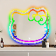 Hellokitty Smart Bathroom Mirror LED Magic Color Water Lamp Wall-Mounted Special-Shaped Fill Light Makeup Mirror